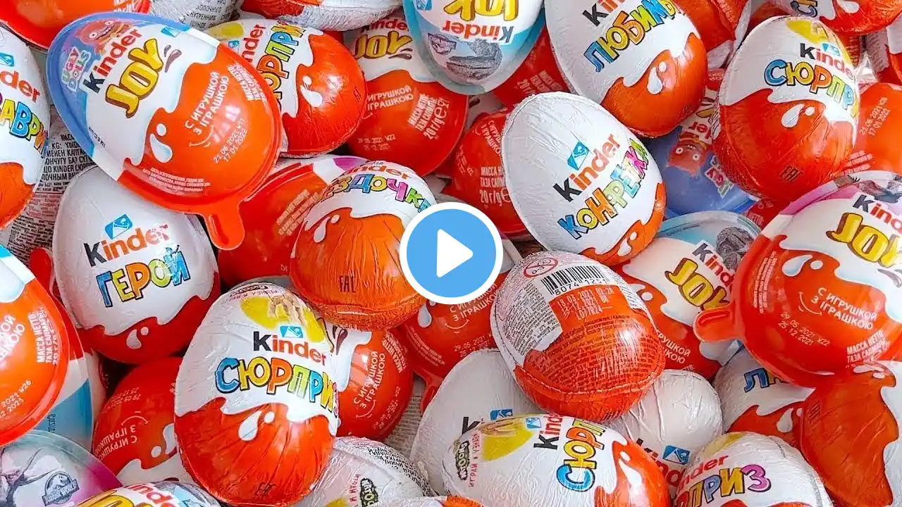 Kinder Joy - ASMR video with kinder joy - Satisfying Video Kinder Surprise Eggs ASMR Opening