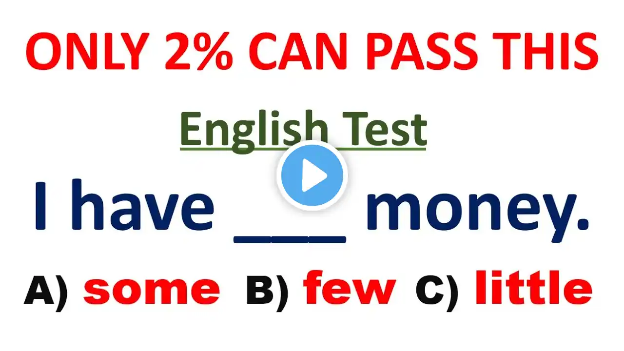 Mixed English Grammar Test: Only 2% Can Pass This Quiz