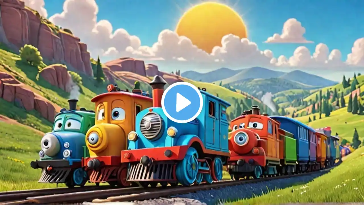 Wheels On The Train 🚂 Poem & Song for Kids | Rhyming Adventure & Counting Fun