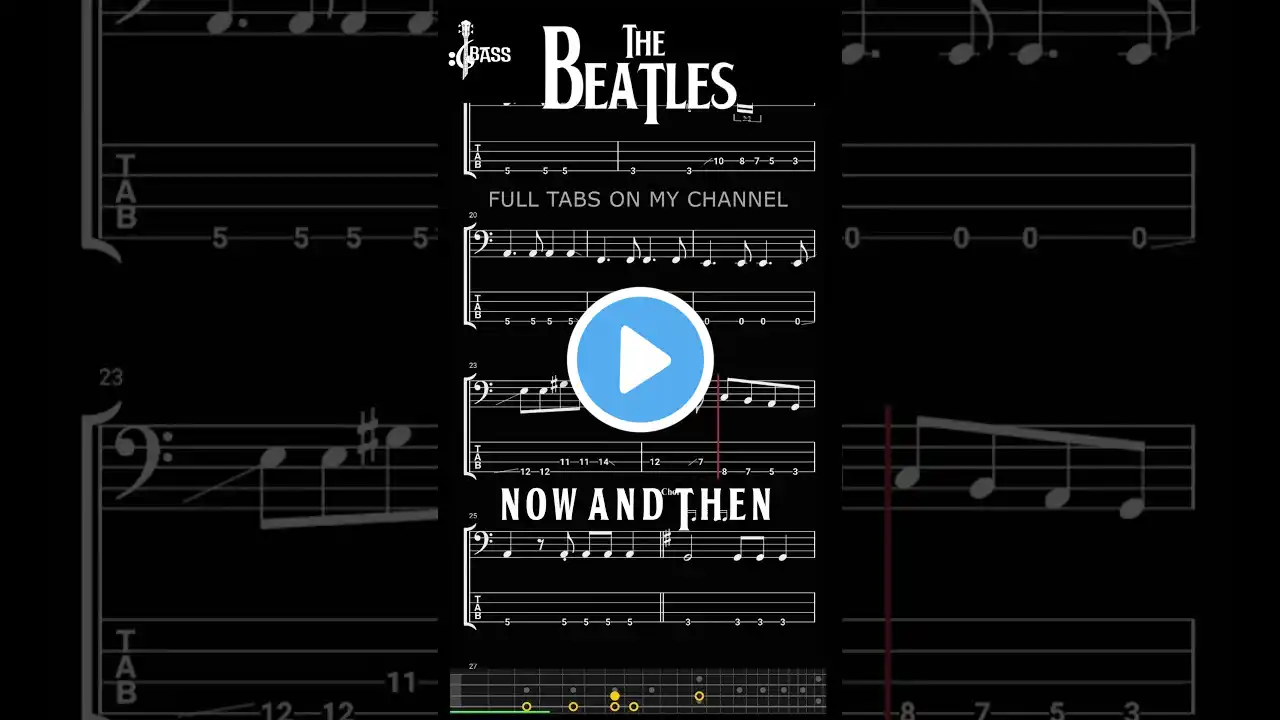 Now And Then Bass Line | By The Beatles  ‪@ChamisBass‬ #nowandthen #chamisbass #beatles