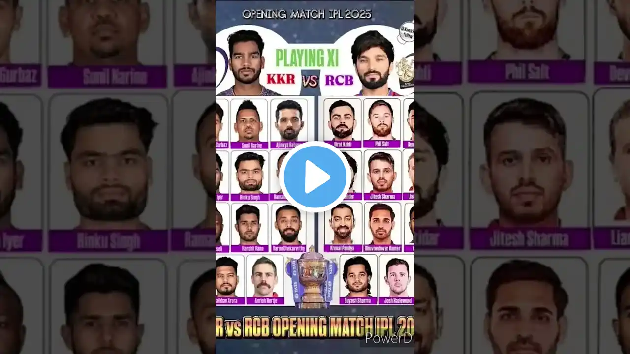 RCB vs KKR opening match IPL 2025 #cricket #cricketshorts #cricketvideos #ipl #ipl2025 #rcbvskkr