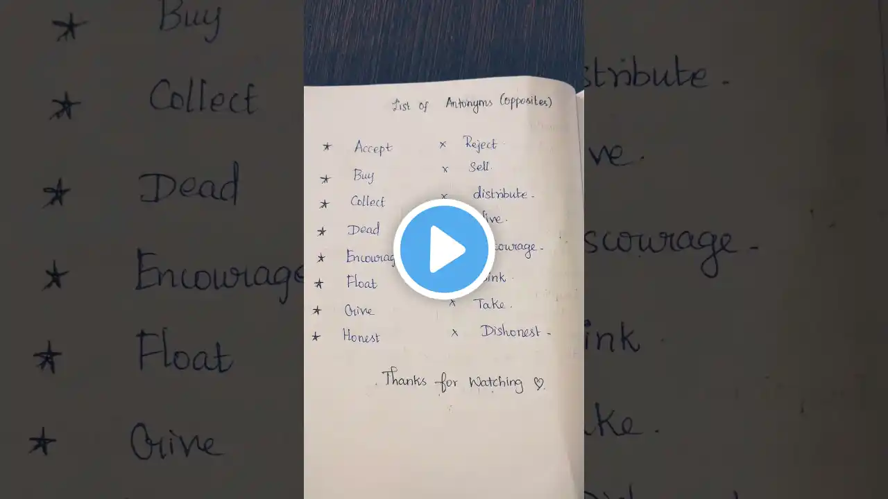 Antonyms # English # opposites for words # learn more words # learn with fun 🥰# easy learning 🥰