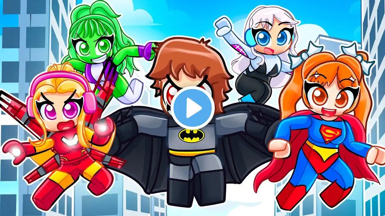 Roblox SUPERHERO Obby With MY CRAZY FAN GIRLS...