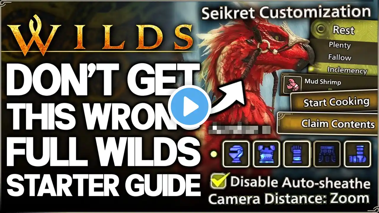 Monster Hunter Wilds - Ultimate Starter Guide, Tips & Settings - Don't Ruin Your Save! (No Spoiler)