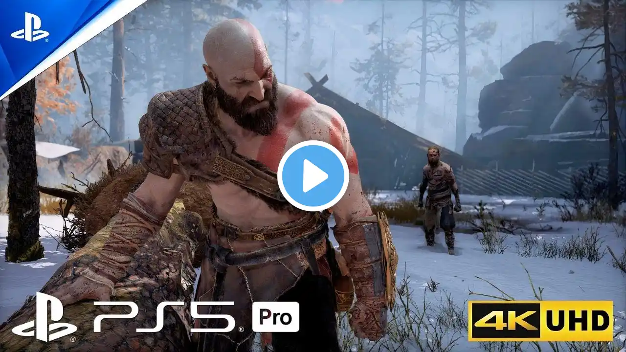 GOD OF WAR PS5 Kratos Vs Baldur Boss Fight Gameplay 4K ULTRA HD