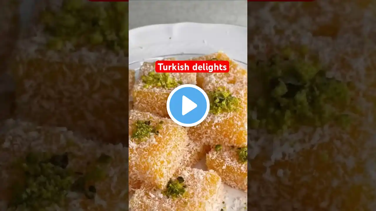 Easy Turkish delight recipe! #keşfet #kesfet #music