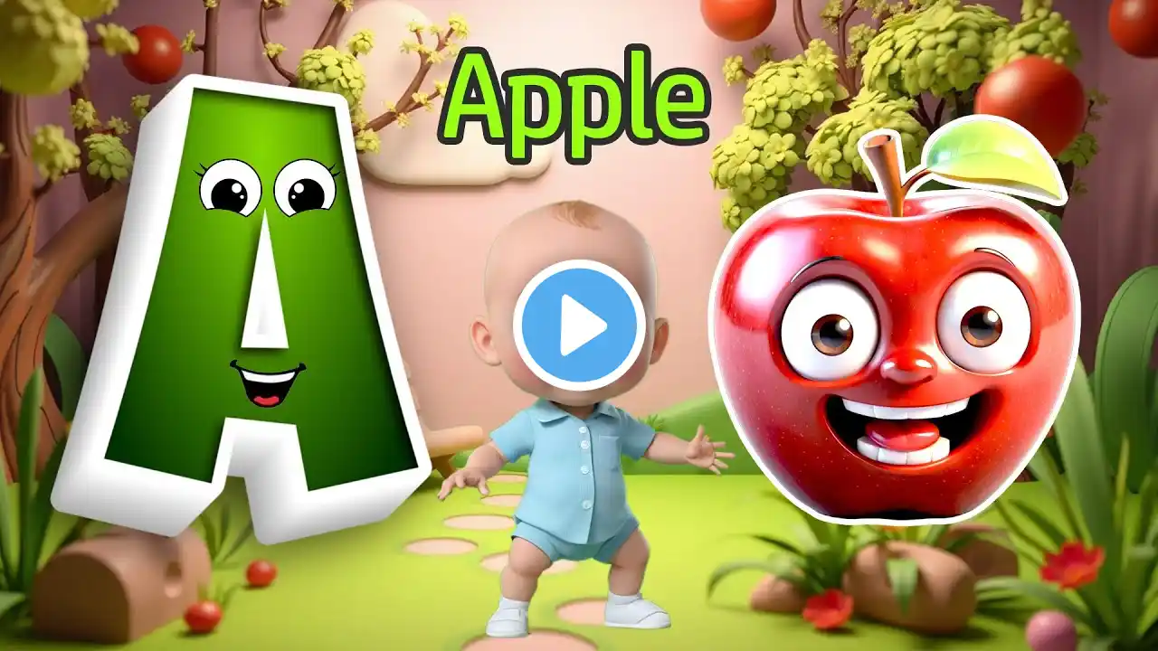 ABC Phonics Song - A for Apple, Toddler Learning Video, Nursery Rhymes, Alphabet Song for kids P44