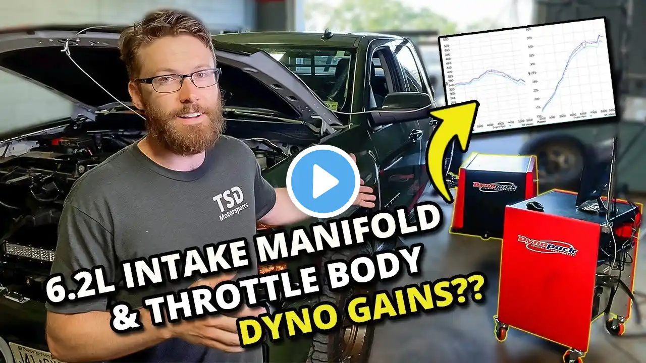 Dyno Results! 6.2L L86 Manifold & Throttle Body on 5.3L L83 - Do They Add Power?? Silverado Sierra