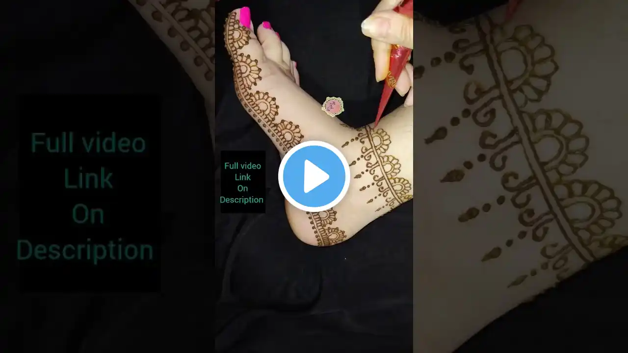 Simple foot mehndi #mehndi #shorts #viral #trending #youtubeshorts #shorts #india #2023 #yt #1k #art