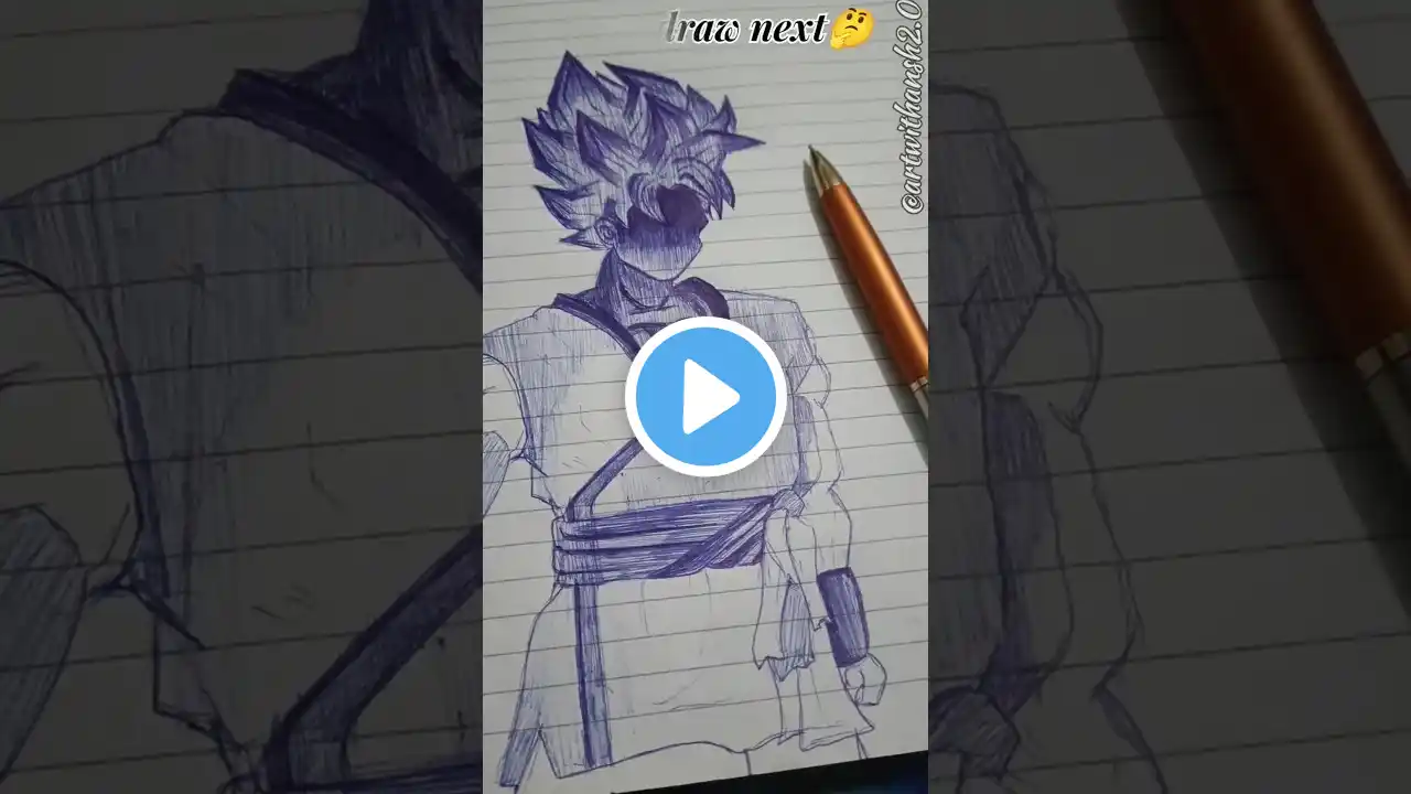 Drawing goku for my subscriber✨comment your one❤️#animeart #shorts #drawing #anime #pensketch #goku