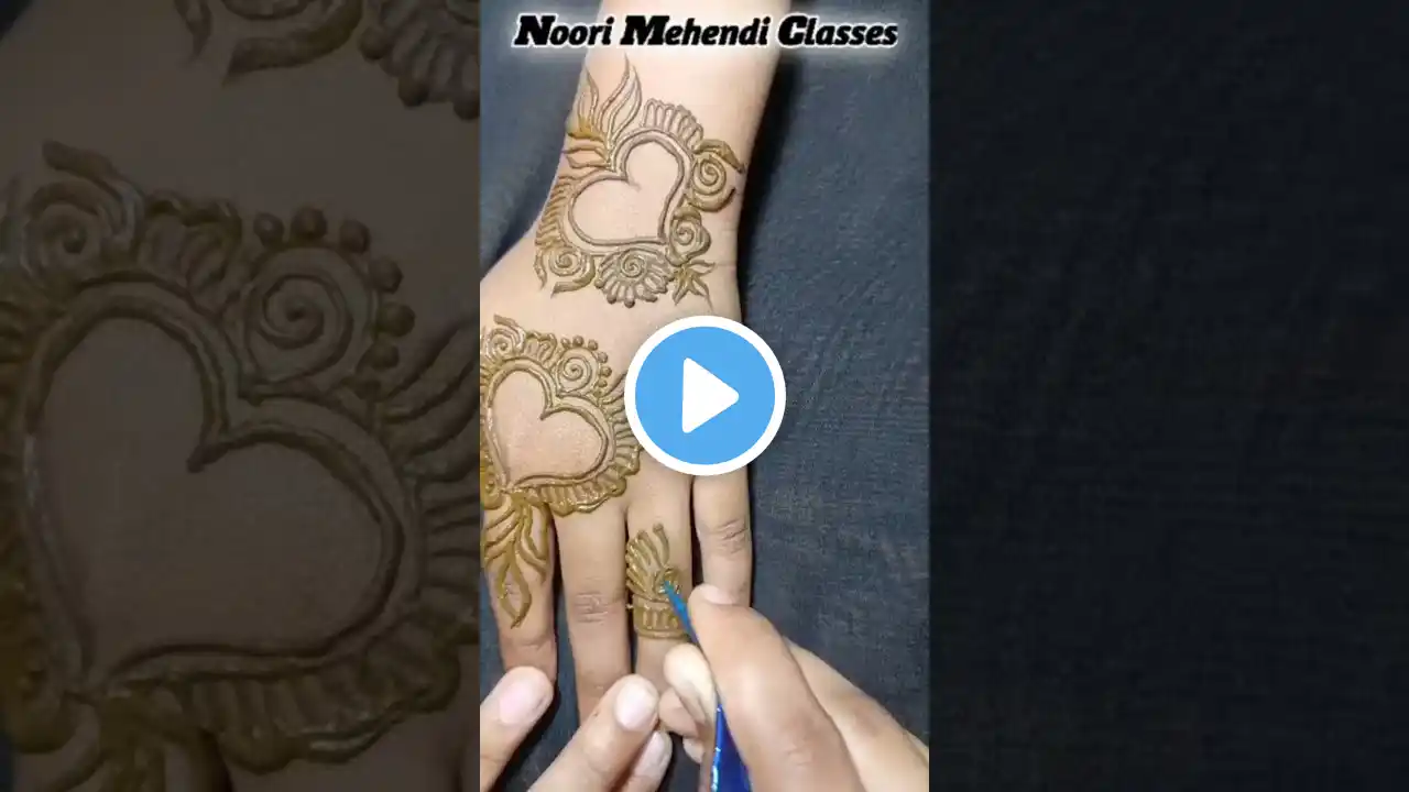 ❤️😍So Heart tattoo mehndi design #NooriMehendiClasses #trending #wedding #henna #youtubeshorts