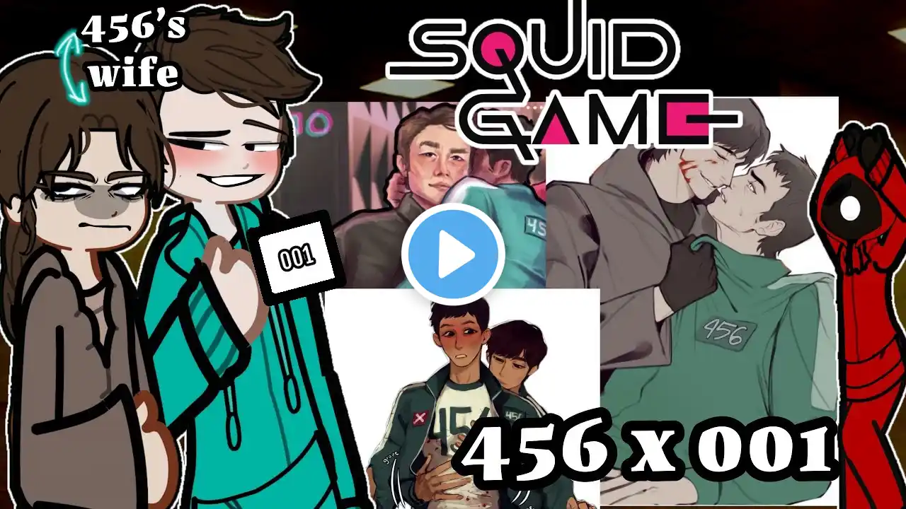 SQUID GAME react to 001 x 456 / GI HUN X FRONTMAN 🦑💸Gacha2 react Netflix #squidgame