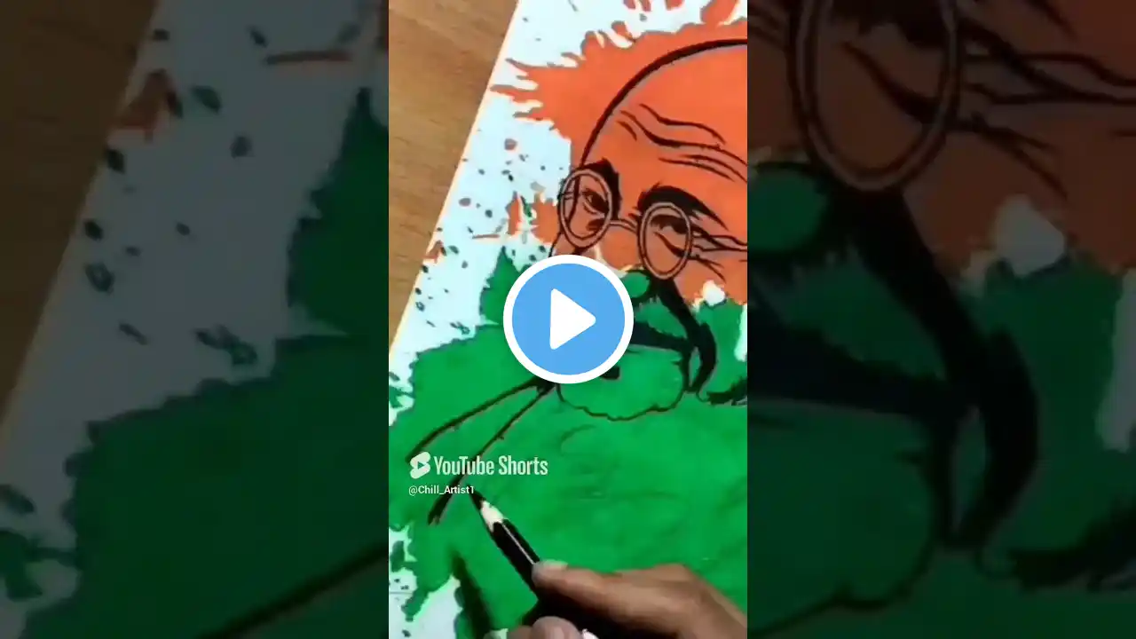 Gandhiji colour pencil sketch|| #art #drawing #ytshortsrts