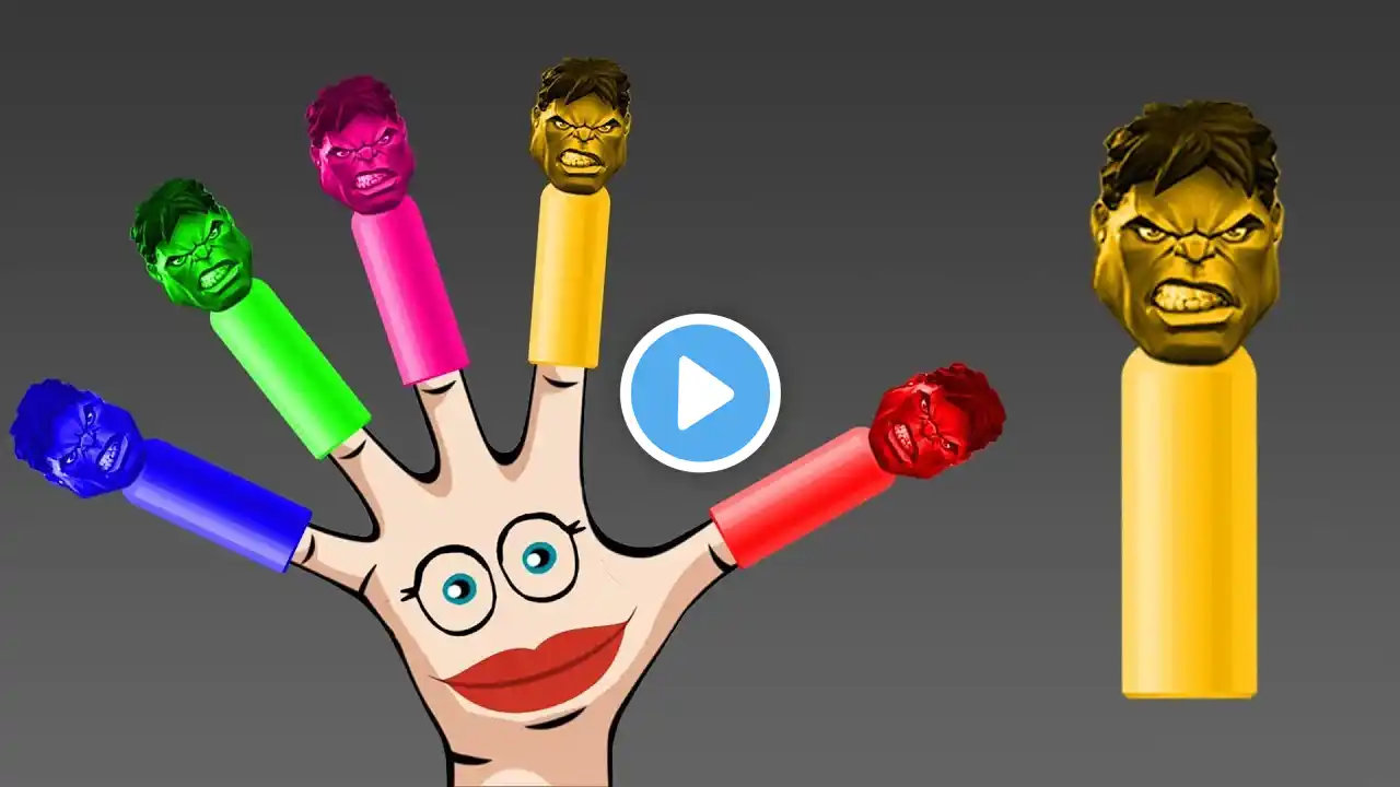 Colors Learn Hulk Bottles Finger Family Song