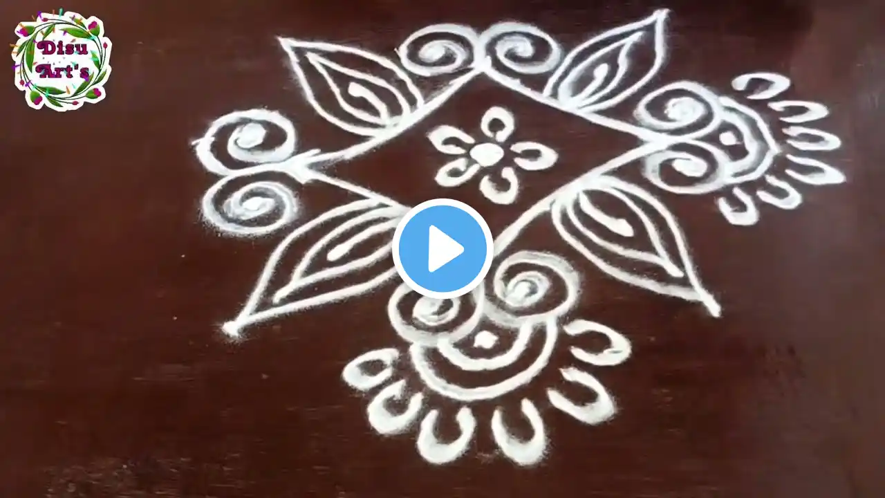 3x1 & 3x2 Dot Rangoli / Simple Daily Use Beautiful Rangoli DISU ☸️ #muggulu #kolam #रांगोळी #रंगोली