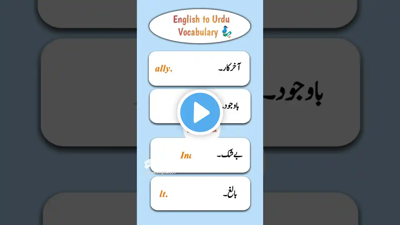 π Urdu to English Useful VocabularyποΈ|#english #englishlearning #englishpractice #spokenenglish