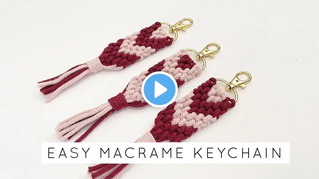 EASY MACRAME KEYCHAIN TUTORIAL | DIY | HOW TO MAKE A MACRAME KEYCHAIN