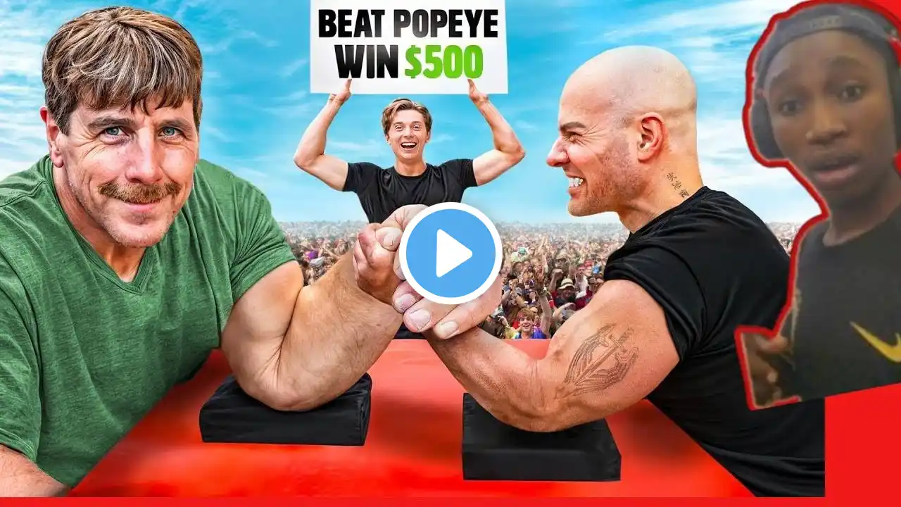 Reacting to Beat World Largest Arm at Arm Wrestling, Win $500