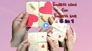 Endless card Never ending #valentinesday #card no glue #endless #love #shorts #viral #ytshorts #easy