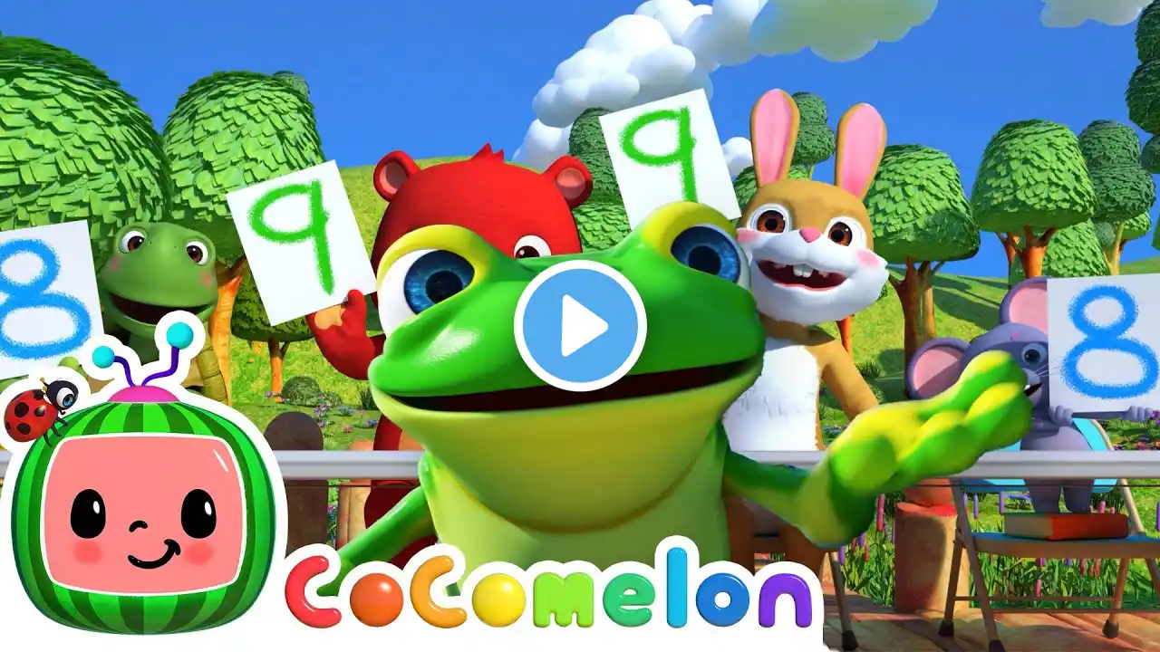 Five Little Speckled Frogs - Count to five! | CoComelon Furry Friends | Animals for Kids