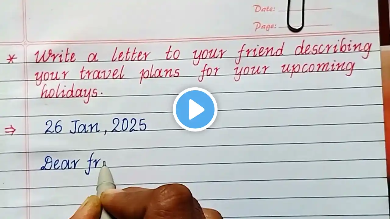 write a letter to your friend describing your travel plans on upcoming holidays. #letter #pokhara 🇳🇵