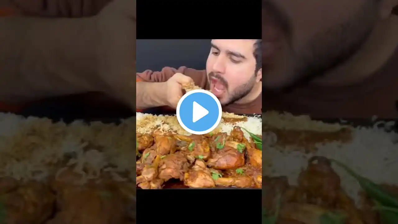 #eating #spicy #chicken curry🍗 with #basmatirice😋😋.. #shorts #mukbang #asmr #eatingshow #shortsfeed