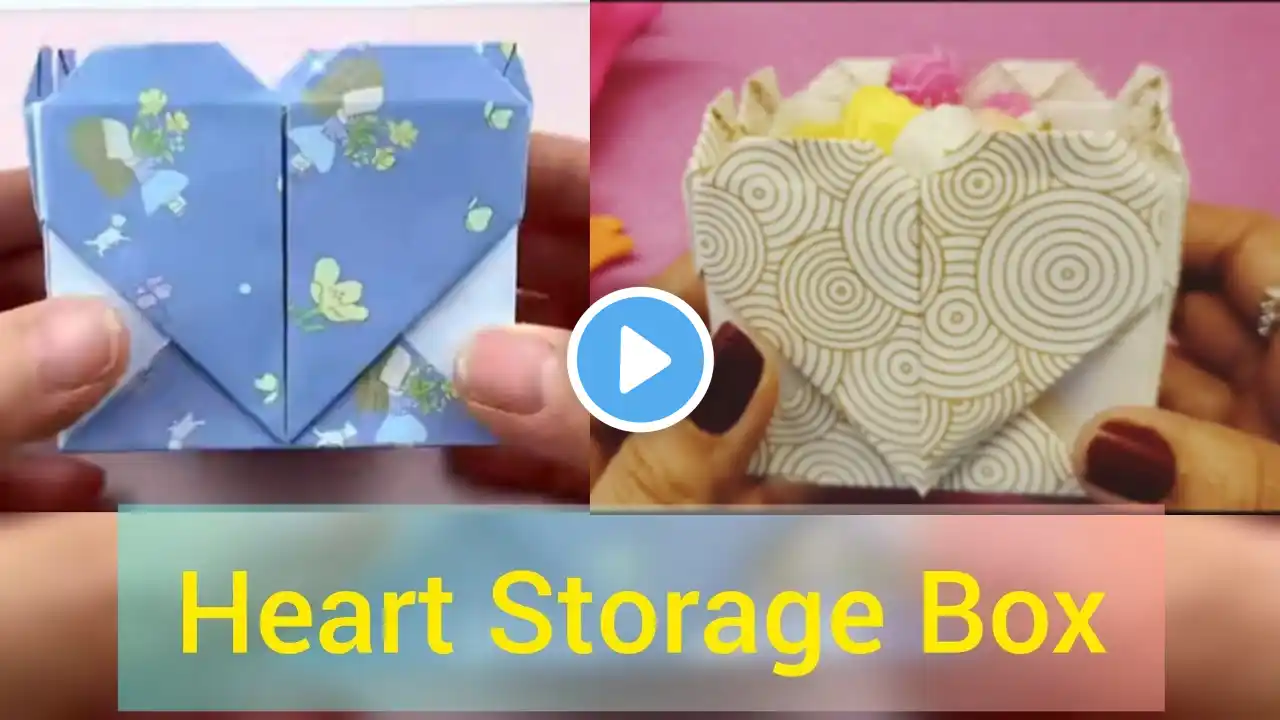 How To Make Origami Heart Box l Paper Storage Box l Origami Box l Paper Box l Paper Craft l