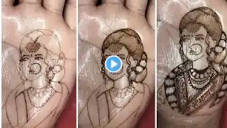 Newly married bride mehndi design ll Trending searches mehndi design ll simple and easy bridal