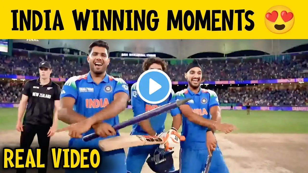 OMG 😍 India Wins ICC Champions Trophy 2025 vs New Zealand | India Winning Moments Today