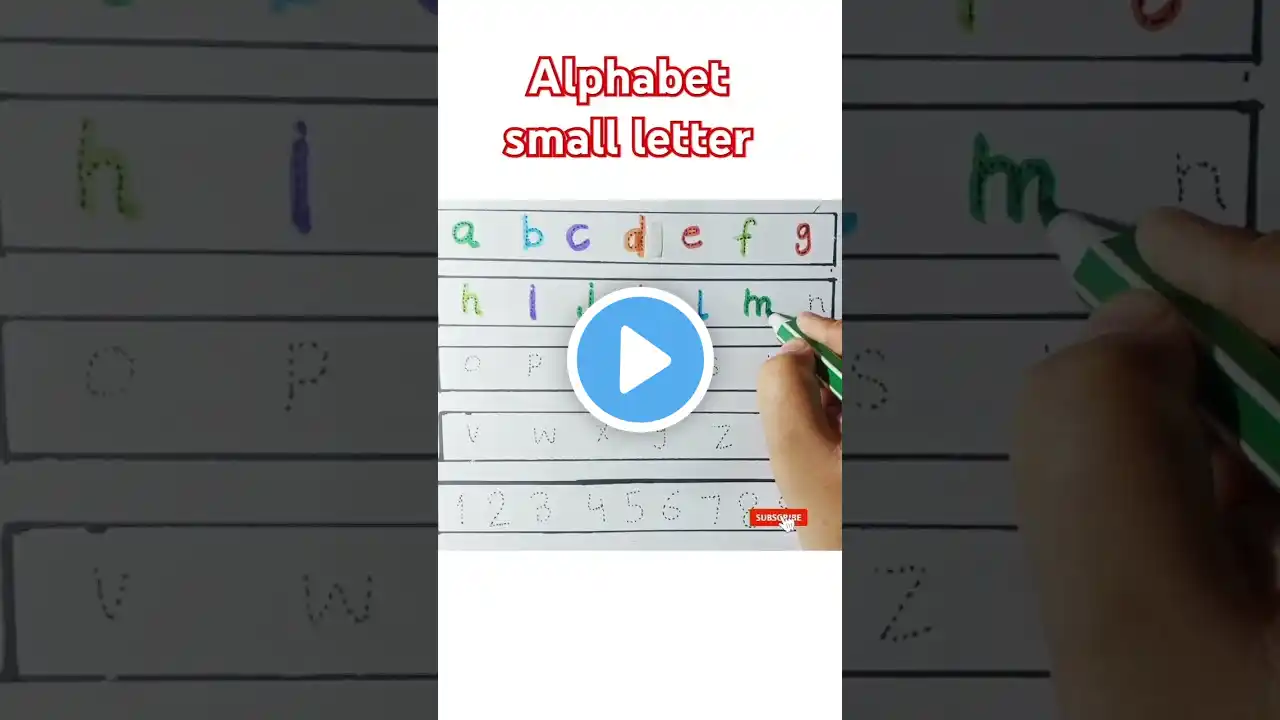 ABC Phonics Song / writing ABC / small letter a to z, a for apple b for ball, abcd drawing colour#sh