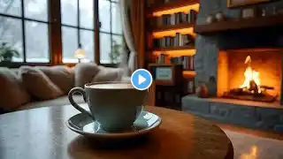 Warm Coffee Jazz Music for Working, Studying & Stress Relief ❄ Cozy Winter Living Room Atmosphere