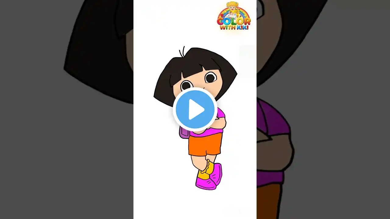 Learn to Draw Dora The Explorer - Drawing and Coloring Tutorial for Kids