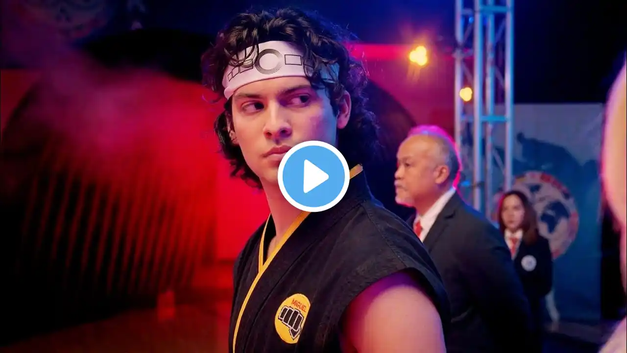 Cobra Kai 6x13 "Skeletons": Miguel Diaz Back In Black Cobra Kai Gi, The Comeback He Deserves, Aura++