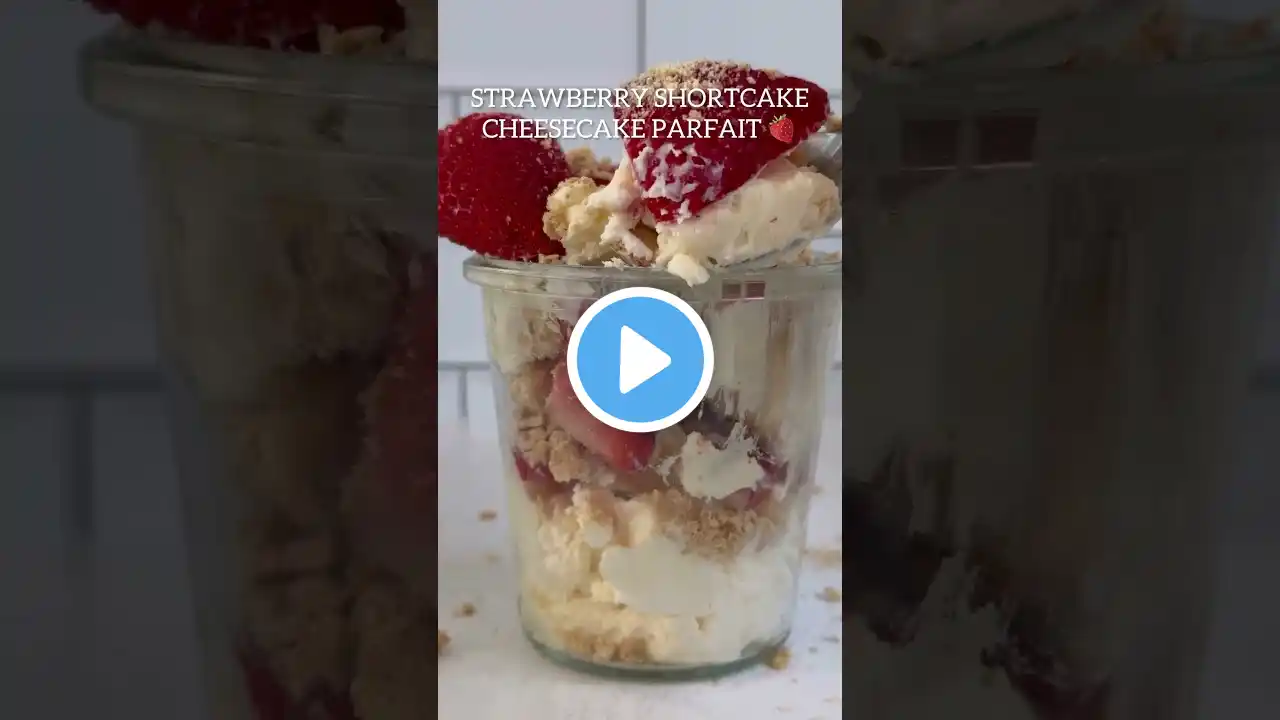 strawberry cheesecake parfait #healthyrecipes #healthydessert #easyrecipe #trending #mealprep