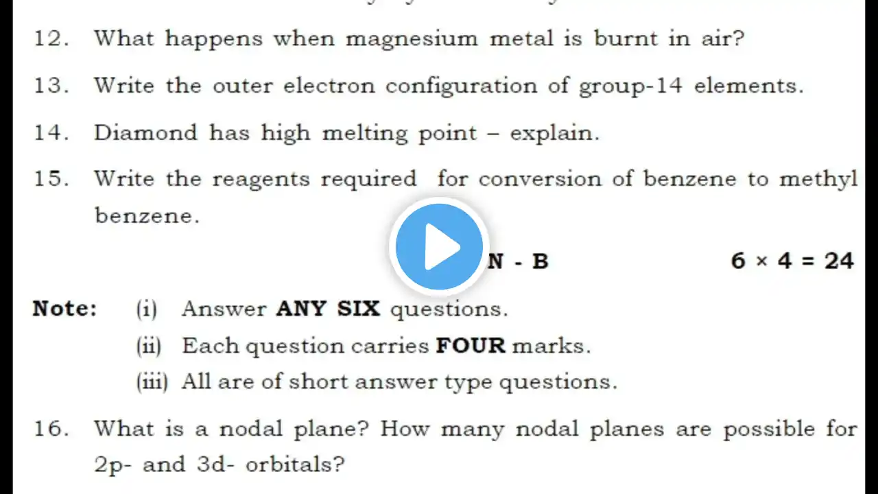 TS inter 1st year Chemistry TM model question paper 2022 April / May 2022 IPE