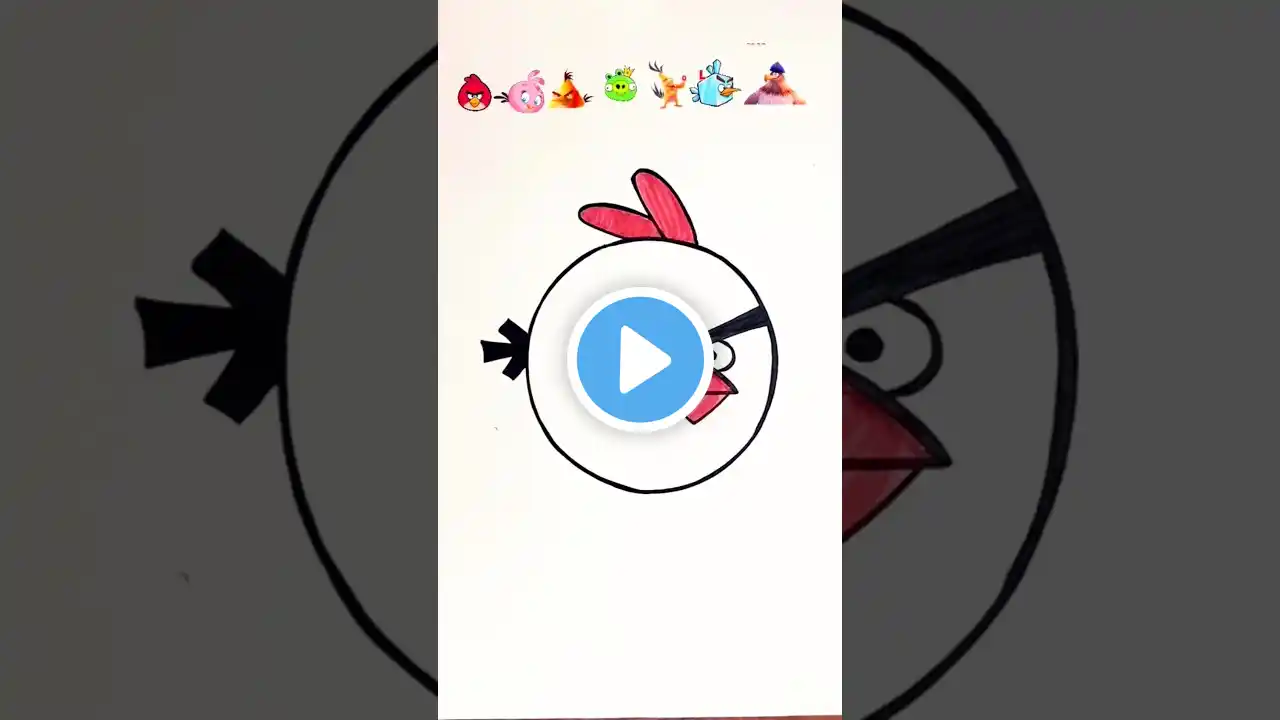 How To Draw Easy Angry Birds/#shorts #amazing #trending #satisfying