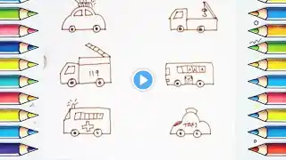 Step-by-Step Guide to Drawing Transportation Vehicles | Easy Drawing Tutorial for Kids & Beginners