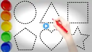 Learn New Shapes drawing | Colors for kids|Toddler Learning videos | 2d shapes song preschoolers