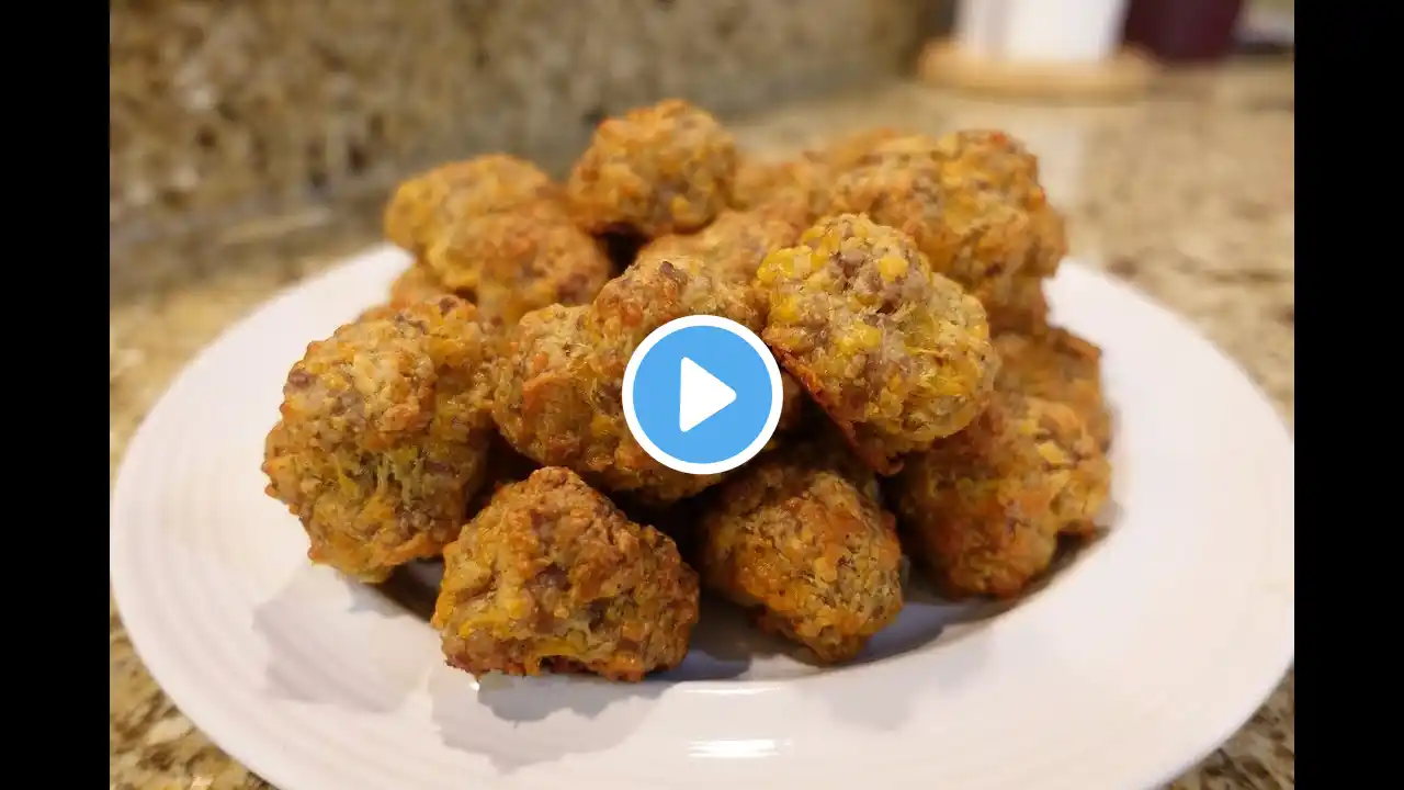 Sausage Cheese Ball Recipe. Only 3 Ingredients! Quick, Easy & Delicious! Bisquick Sausage Balls.