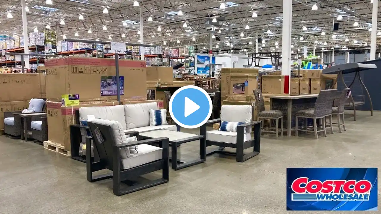 COSTCO SHOP WITH ME PATIO FURNITURE KITCHENWARE FOOD STORAGE GRILLS SHOPPING STORE WALK THROUGH
