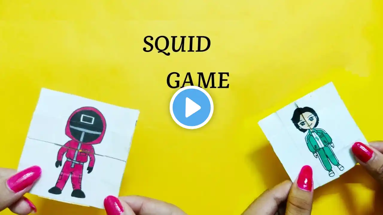 Tutorial SQUID GAME transformations | DIY endless card | #squidgame