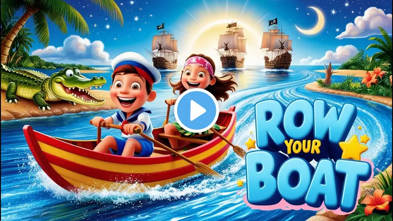 ROW YOUR BOAT NURSERY RHYMES I Magical Boat Adventure For Kids I Popular Nursery Rhymes