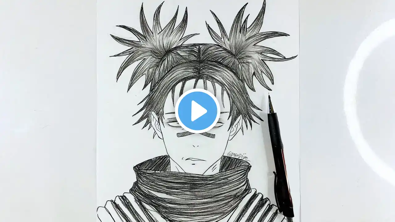 How to draw Choso from Jujutsu Kaisen || How to draw anime step by step || Easy anime drawing