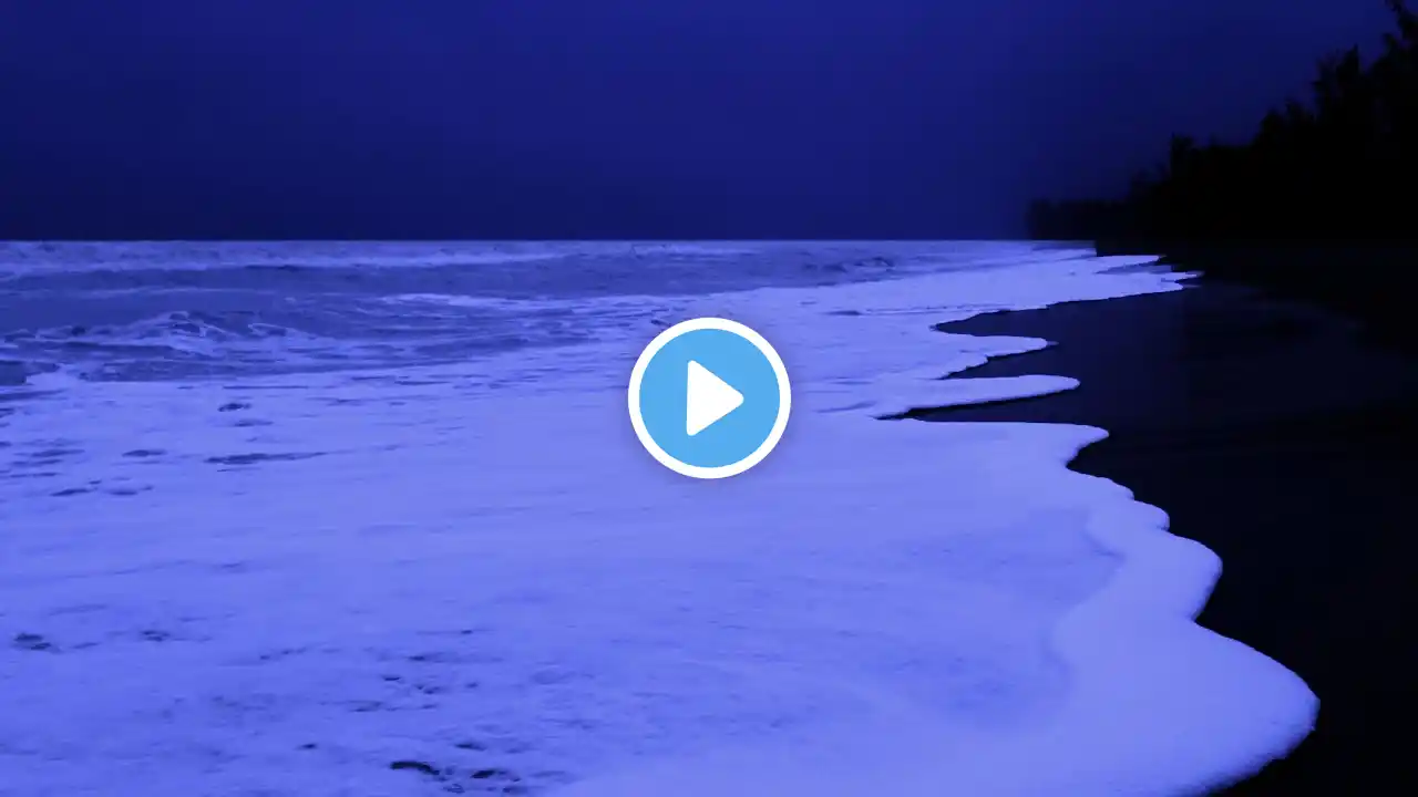 Deep Sleeping 10 Hours - Fall Asleep In 3 Minutes With Soothing Ocean Waves At Night