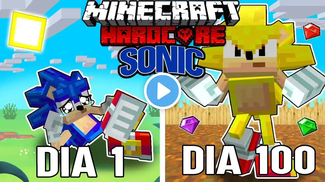 🌀Sobreviví 100 DÍAS siendo SONIC en Minecraft HARDCORE!