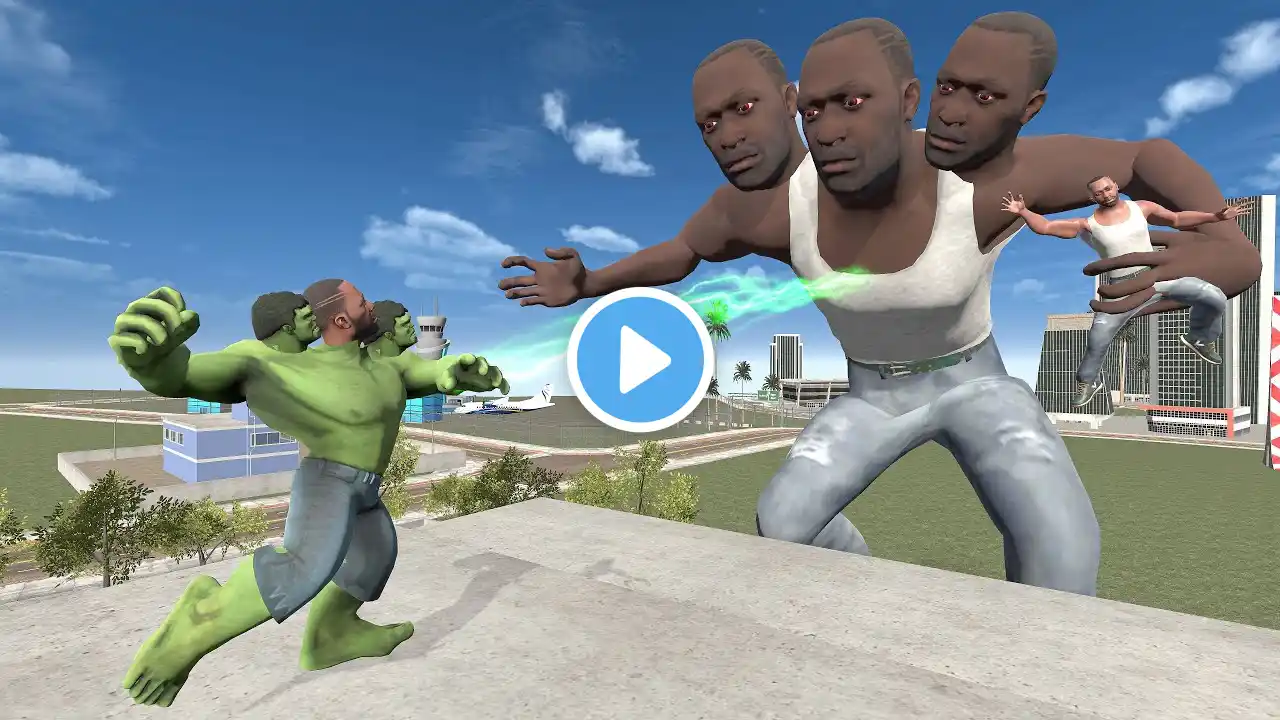 Franklin Become Hulk To Kill 3 Head Black Franklin In Indian Bike Driving 3D