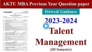 aktu mba previous year question paper, aktu mba question, Talent Management aktu mba question paper