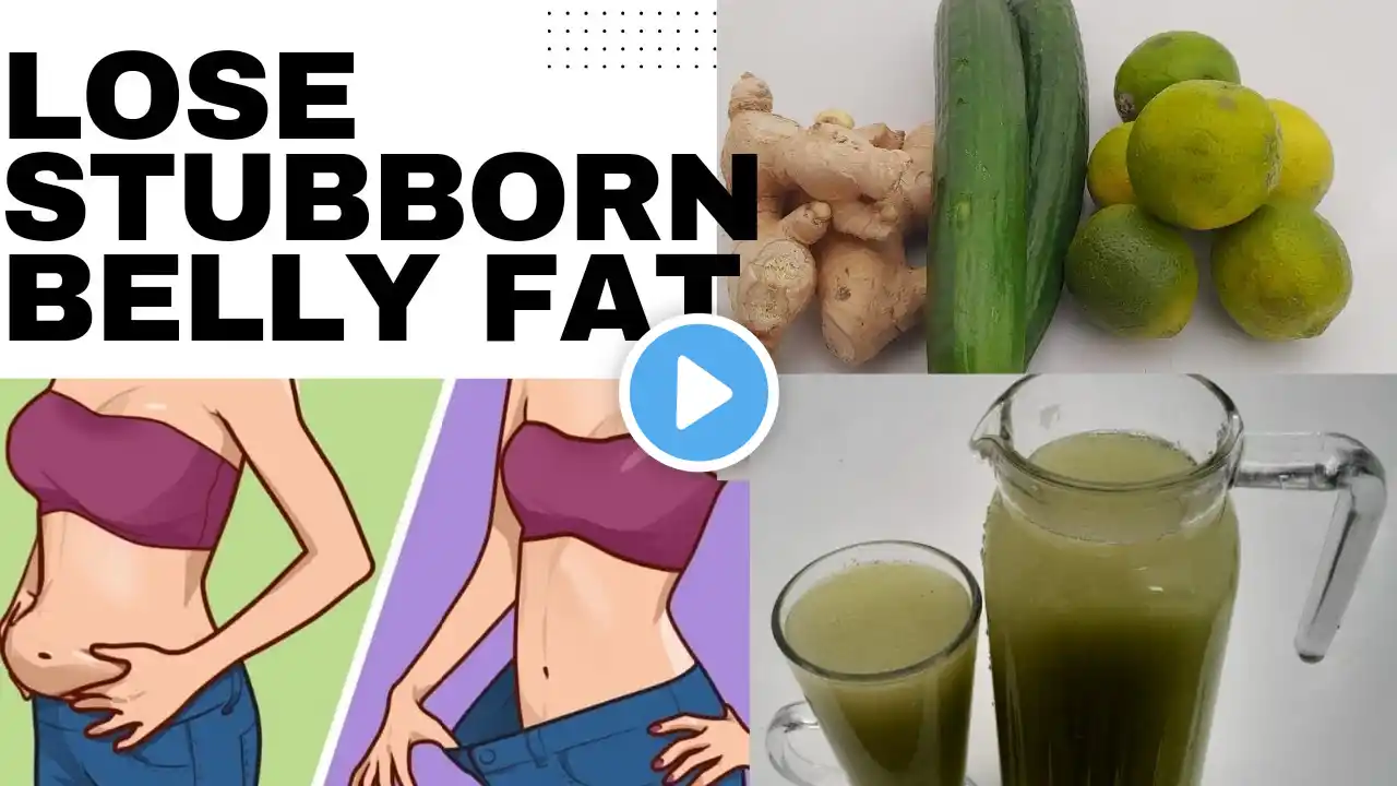 Super Weight Lose, Body Detox, Ginger Cucumber and Lime Drink to Lose Stubborn Belly Fat