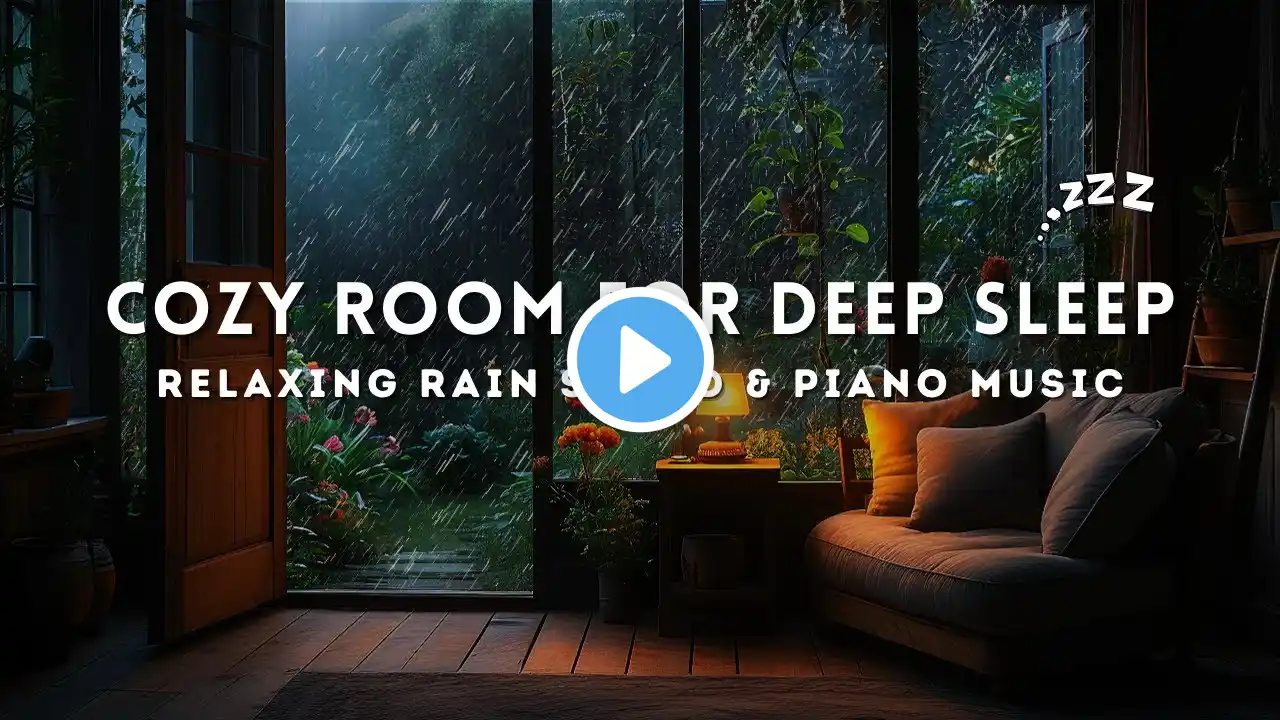 Midnight Rain & Calming Piano 🌙 Stress Relief & Deep Sleep Music for Inner Peace