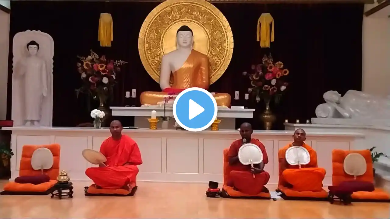 Evening Blessing Program Lankarama Buddhist Temple Los Angeles California USA Bhante Devananda